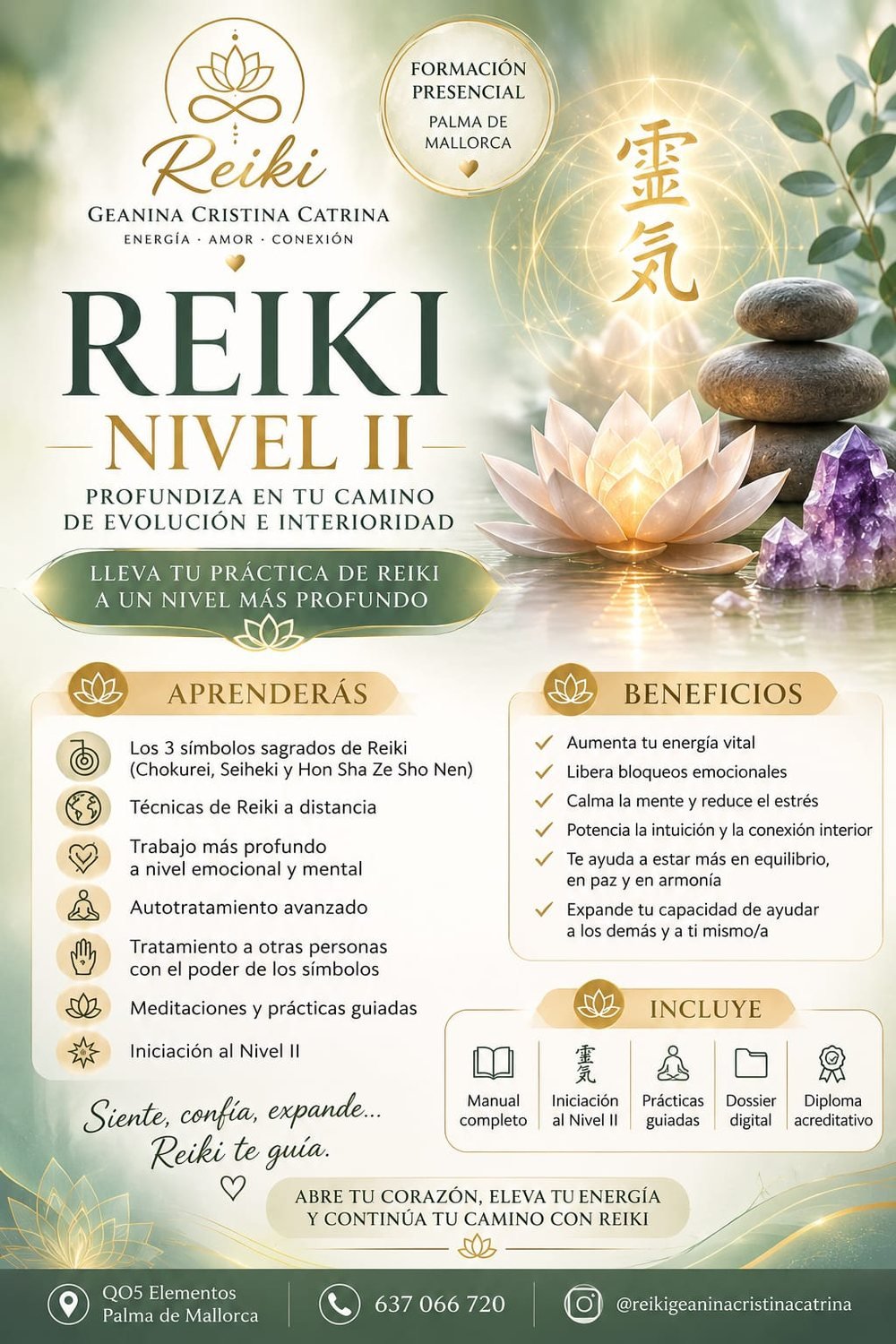 Formación Reiki Nivel 2 con Geanina Cristina Catrina