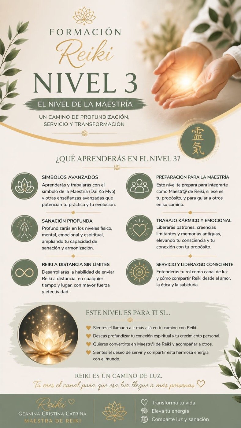 Formación Reiki Nivel 3 con Geanina Cristina Catrina