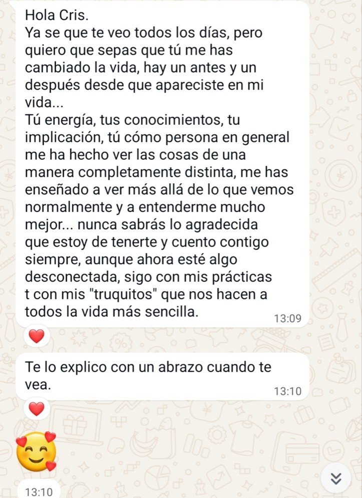 Opinión real de una clienta de Reiki con Geanina